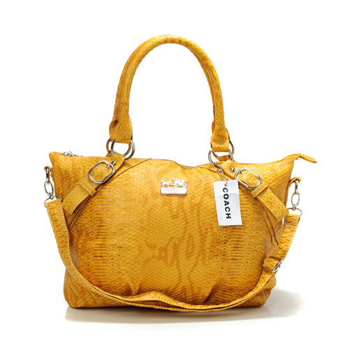 Coach Madison Embossed Medium Yellow Totes DER | Women